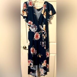 Very flattering, high low floral dress